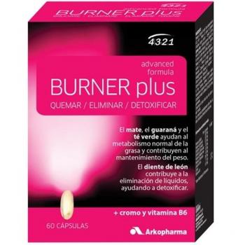 Arkopharma - Cápsulas 4 3 2 1 burner plus para quemar/eliminar/detoxificar