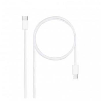 Cable USB-C 2.0 a USB-C 60W 3A BLANCO 2m NANOCABLE