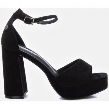 Sandalia Refresh Con Plataforma De Antelina Para Mujer Color Negro