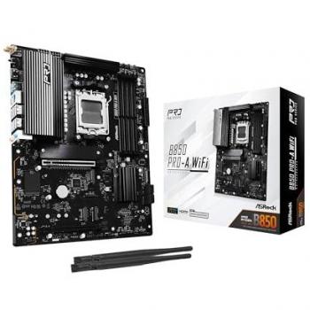 Placa Base ATX ASRock B850 Pro-A WiFi para CPUs AMD AM5, DDR5, PCIe 5.0, M.2 SATA3 6.0Gb/s, Soporte hasta 256GB y WiFi