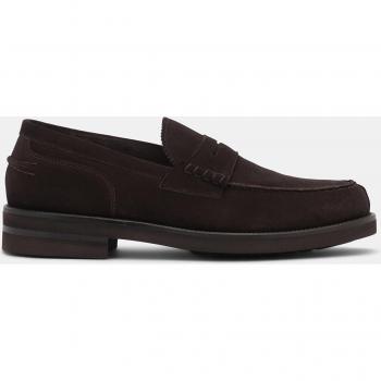 Lottusse Mocasines de Hombre en Color Moka de Vacuno Ante con Banda Daytona