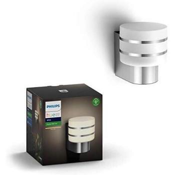Philips Hue – Lámpara inteligente, Hue Tuar, Aplique de Exteriores LED Inteligente, Luz Blanca Cálida, Compatible con Alexa y Google Home, Color Negro