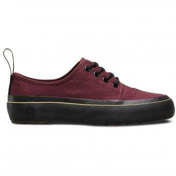 Dr.Martens Womens Jacy 4 Eyelet Red Canvas Red Canvas Shoes 41 EU