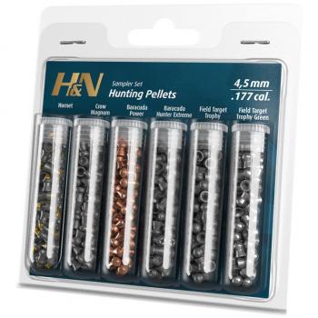 H&N Hunting Sampler .177 Cal, 6 Different Pellets, 215ct
