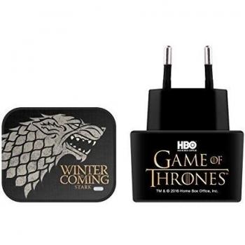 Official HBO Game Of Thrones House Mottos Stark Various Art Black EU Charger & Micro-USB Cable for Huawei Stream S 302HW