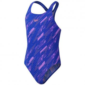 Bañador de niña de natación Speedo Hyperboom Allover Medalist