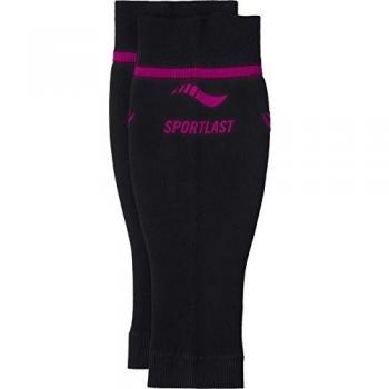 Sportlast Pro Pantorrilleras de Compresión, Negro / Coral, L