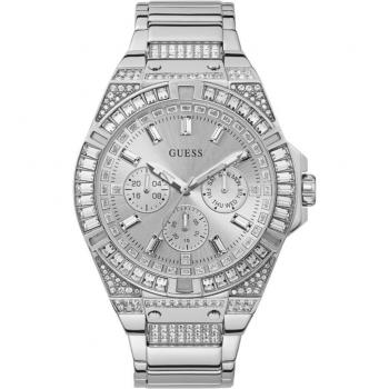Guess - Reloj de hombre Zeus GW0209G1 con brazalete de acero inoxidable y correa plateada