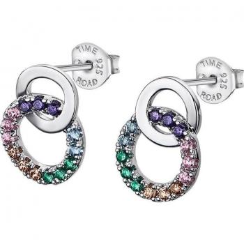 Time Road Pendientes WS02284 Plata para Mujer Basics de Acabado Brillo