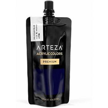 ARTEZA Pintura acrílica para manualidades y arte | Tubo de 120 ml | Acrílico de color Azul de Prusia