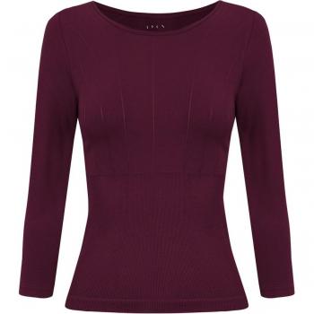 Camiseta de mujer Krisha Born Living Yoga, manga larga, morado oscuro, talla M
