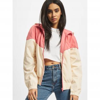 Urban Classics Ladies Arrow Windbreaker 5XL - Pink/White