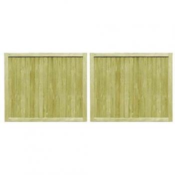 vidaXL 2x Puertas de Valla Madera Pino Impregnada 300x125cm Cercado Jardín