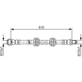 Latiguillo de freno BOSCH 1 987 481 744 - Tipo: Latiguillo de freno, Marca: BOSCH, Referencia: 1 987 481 744