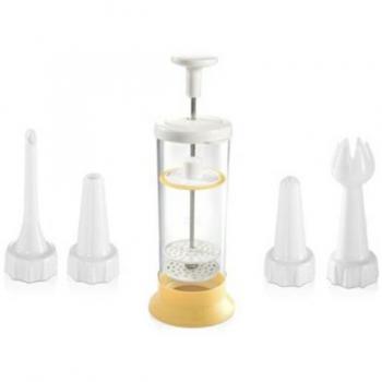Cremera Multifuncional Delicia 0,6L - Decoradora y Batidor Manual para Nata y Salsas