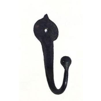Gancho de pared Baveno oscuro, metal, 3 x 10 cm