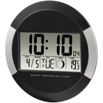 Hama pp-245 - Reloj de pared digital, color negro