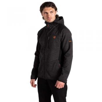 Dare 2b Men's Torrek Pro Full Zip Hooded Fleece Midlayer Jacket - Black, Size: XXXL