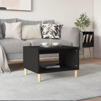 Mesa de centro negra en madera multicapa 60x50x40 cm