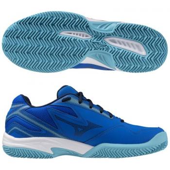 Zapatillas de pádel Mizuno Break Shot 4 CC Azul, características: diseño ligero y transpirable, suela con tecnología de tracción para superficies de pádel, amortiguación en la plantilla para mayor confort, refuerzos en