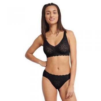 Slip Alto Sloggi Zero Feel Bliss Sin Costuras Negro XS para Dama