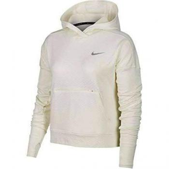 Nike Women's W Nk Sphr Elmnt Hoodie Po Sweatshirt, Sail/Reflective Silver, L