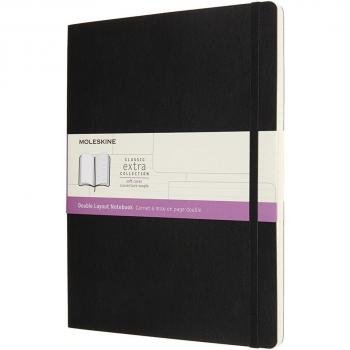 Cuaderno Moleskine Clásico XL Tapa Blanda Negro, Páginas Lisas/Reguladas, 19x25cm, Papel Premium