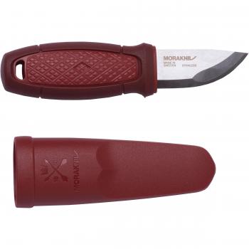 Cuchillo Morakniv Eldris con Hoja de Acero Inoxidable 12c27 de 5.9 cm y Mango de Polímero y Goma TPE - Color Rojo