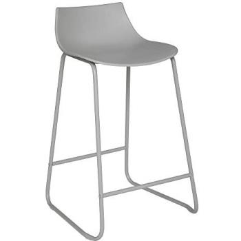 Taburete de Bar Otac Gris de Polipropileno y Hierro - 47x48.5x82cm