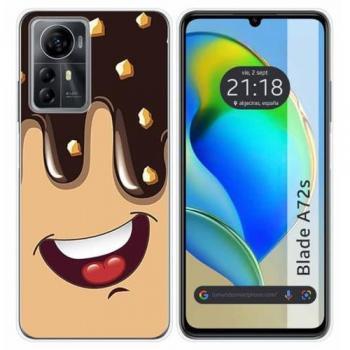 Funda de Silicona para Zte Blade A72s con Diseño de Helado Chocolate y Dibujos