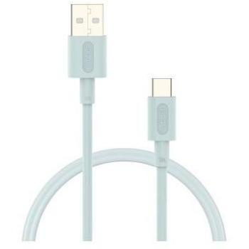 Cable USB-A a USB-C 3A 18W 1m Turquesa