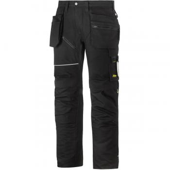 Pantalón de trabajo unisex Snickers RuffWork - negro - talla 48 larga con bolsillos holster
