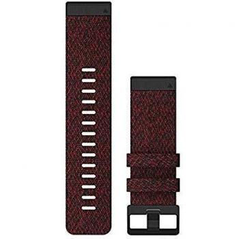 Correa Garmin nailon rojo jaspeado 26mm Fenix 6X y otros