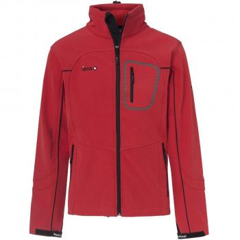 Izas Mogen Chaqueta Softshell, Hombre, Rojo/Negro, 2XL