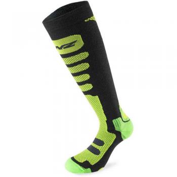 Lenz Free Tour 1.0 Merino Socks - Black/Yellow, Adult Male Sizes 45-47