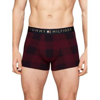 Tommy Hilfiger Men's Organic Cotton Boxer Trunks and Socks Gift Set - Multi-Color (Buffalo Check/Desert Sky) - Size M