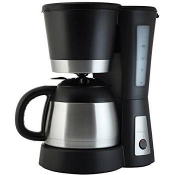 Tristar CM-1234 - Cafetera con jarra en acero inoxidable y capacidad para 1 litro, para hasta 10 tazas de café, 800 W, filtro extraíble, elemento antigoteo