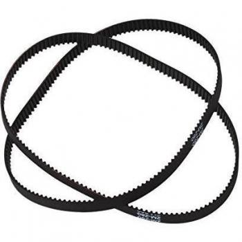 WEONE de fibra reforzada de goma Negro 280-2GT 11 pulgadas Longitud de correa dentada anular bucle de goma de 6 mm Ancho de 2 mm Pitch Primer extremo engranado de la correa