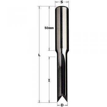 Broca de Corte Recto Ambidiestra CMT Z2 S=16x50 D=9x45