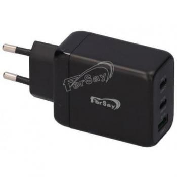 Cargador Fersay AR23 1 USB 2 USB C Carga Rápida