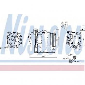 Compresor de aire acondicionado NISSENS 89165 - Compresor para sistemas de aire acondicionado, compatible con múltiples modelos de vehículos, alta eficiencia y rendimiento, fabricado con materiales de calidad para garantizar durabilidad y fiabilidad en 