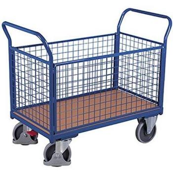 Carro de cuatro paredes VARIOfit con alambre, dimensiones exteriores: 1.190 x 600 x 1.015 mm, capacidad máxima de carga: 500 kg