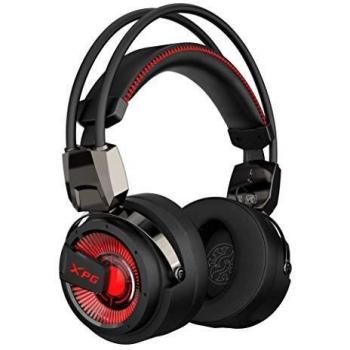 ADATA XPG PRECOG Gaming Headset with Microphone, Dual Dynamic Electrostatic Drivers, Hi-Res Audio Certified, FPS Mode, Virtual 7.1 Surround Sound, Music Modes, Red LED, for Switch PC PS4 Xbox, Black