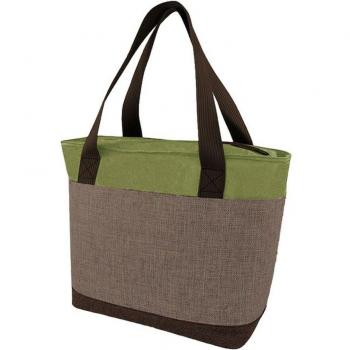 Bolso de Hombro Verde - Tela - 50 X 38 X 15 Cm