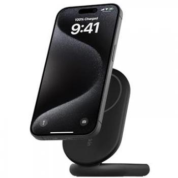 Belkin BoostCharge Cargador Inalámbrico Qi2 15W, Magnético, Plegable, Compatible con MagSafe, Carga Rápida, Negro