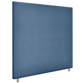 Cabecero Tapizado Aqualine Liso de Tela Azul hasta el Suelo 160x120cm para Camas 150/160 cm