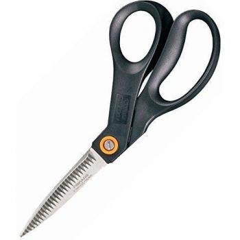 Fiskars Tijeras de jardín para flores S28, Longitud: 19 cm, Negro/Naranja, 1001544