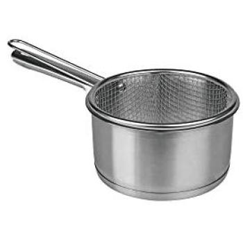 Cazo de Cocina de Acero Inoxidable con Cestillo Freidor, Especial Inducción y Todo Tipo de Fuegos, 16 cm