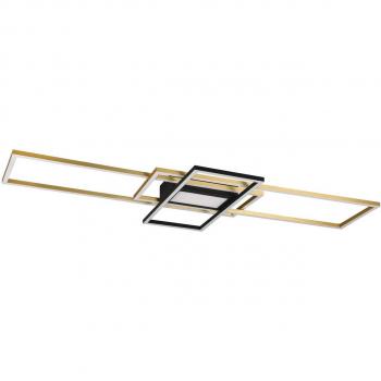 Plafón LED Irvine 60W, 7100lm, 3000-6500K, latón mate, regulable con mando a distancia