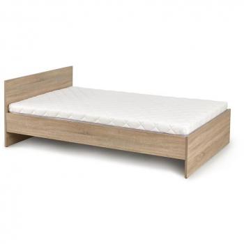 Cama Individual Houston A105 de Aglomerado Laminado en Roble Sonoma, 120x200 cm, Color Marrón Claro, Dimensiones 205 x 125 x 70 cm